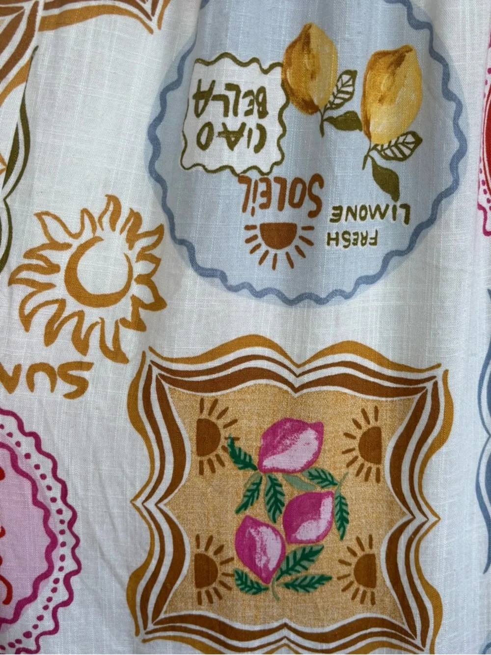 Paper Heart NWT Amalfi Coast Lemon Linen Blend Maxi Dress Women’s L Resortwear - Picture 3 of 12